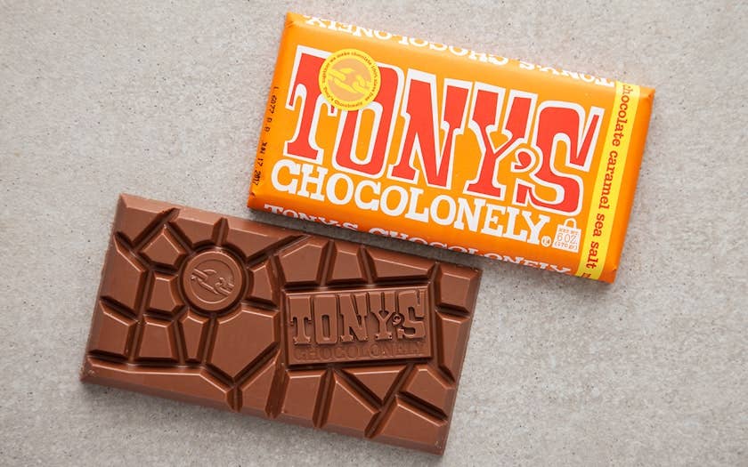 Long Island Candy Factory - Tonys Chocolonely 6.35 Oz Milk Caramel Sea Salt Bar