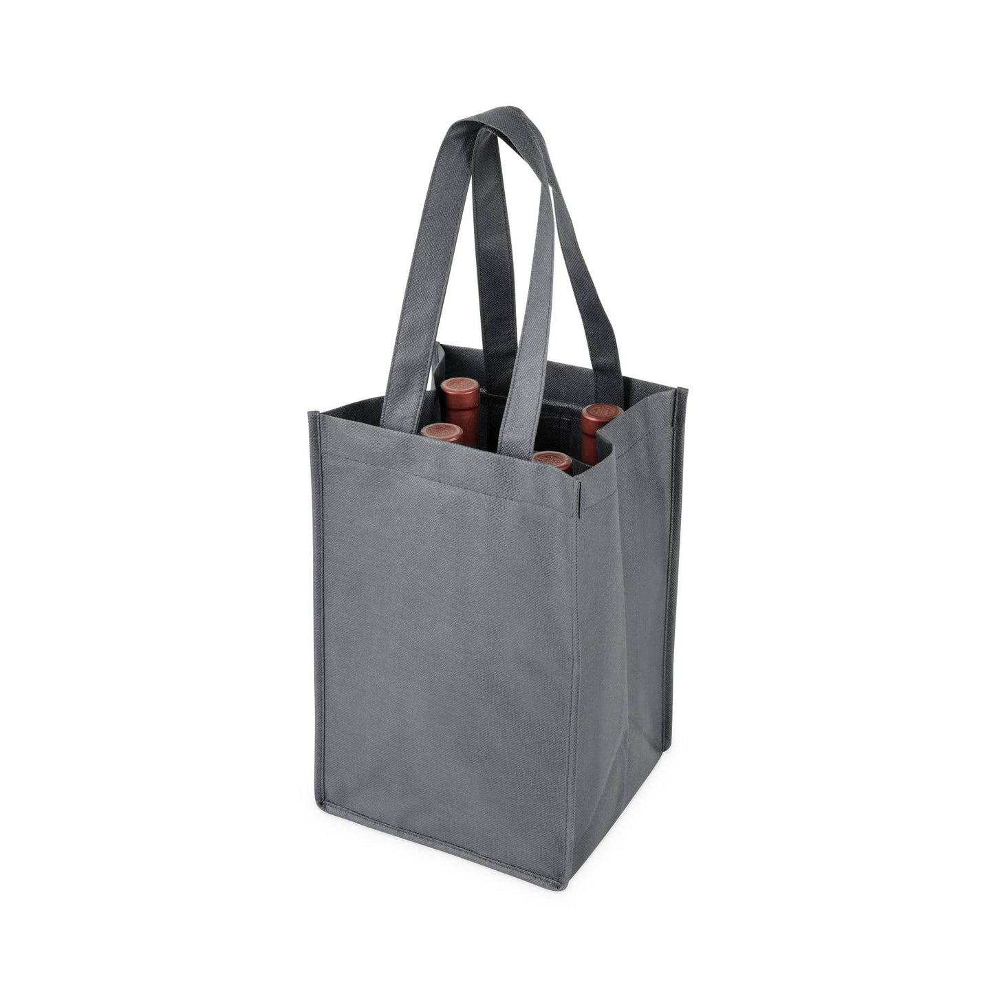 TRUE - Reusable 4-Bottle Non-Woven Fabric Wine Tote- ASST COLORS