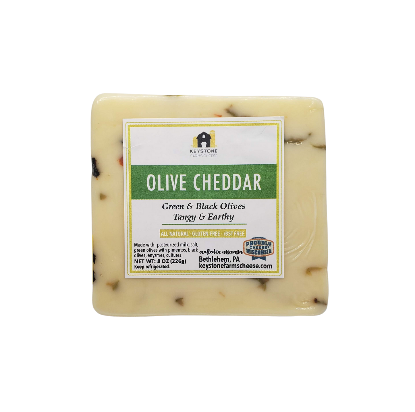 Keystone Farms Cheese - Olive White Cheddar