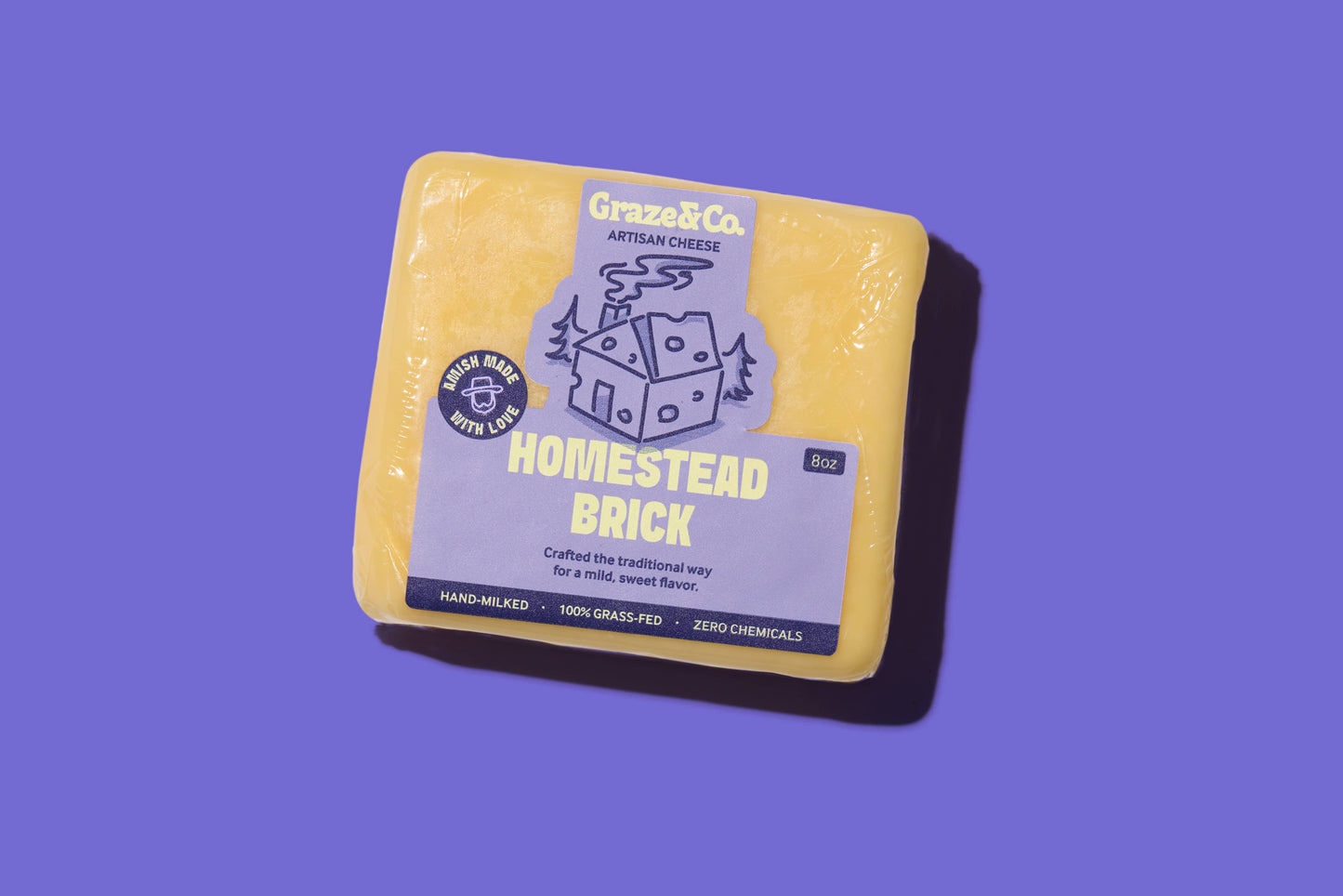 Graze & Co. - Homestead Brick - 8oz. Artisanal Cheese