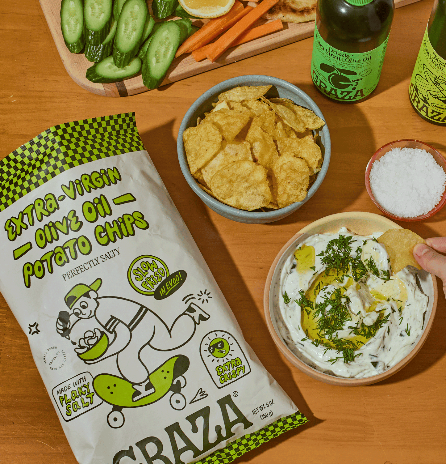 Graza - Graza's Perfectly Salty Chips Fried in EVOO