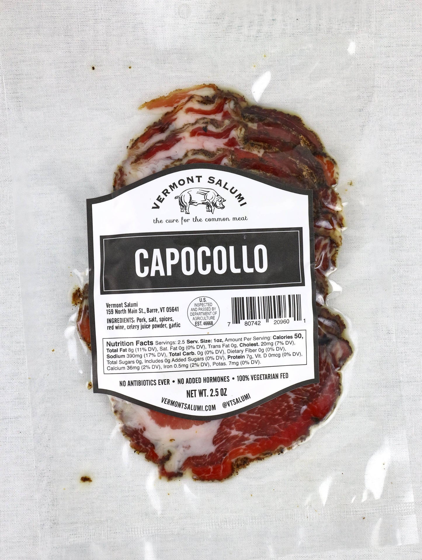 Vermont Salumi - Capocollo Sliced Pork