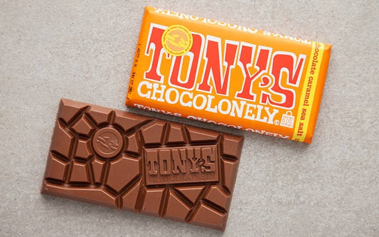 Long Island Candy Factory - Tonys Chocolonely 6.35 Oz Milk Caramel Sea Salt Bar