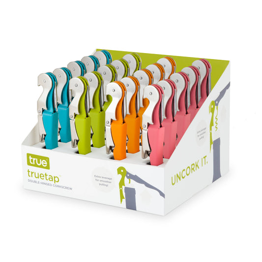 TRUE - Truetap™ Soft-Touch Double-Hinged Corkscrews - CDU of 20