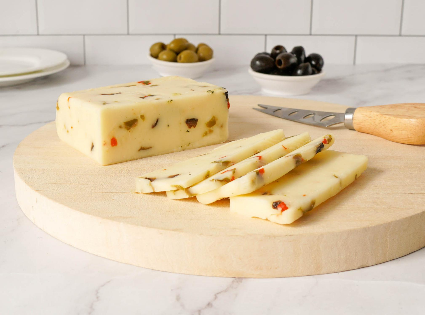 Keystone Farms Cheese - Olive White Cheddar