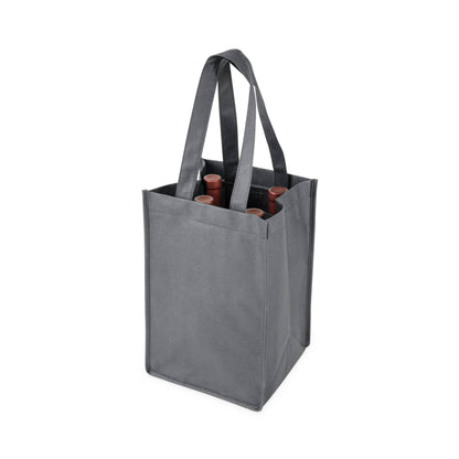 TRUE - Reusable 4-Bottle Non-Woven Fabric Wine Tote- ASST COLORS