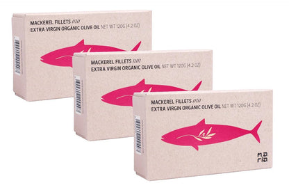Maria Organic Portugal Mackerel Fillets in Organic EVOO with Piri-Piri