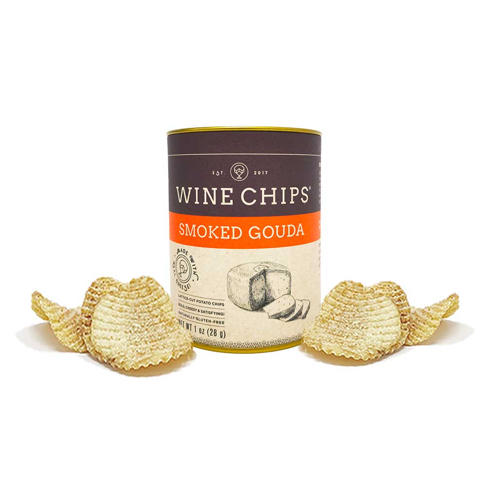 Wine Chips - 1 OZ. SMOKED GOUDA - ESTATE CASE OF 12