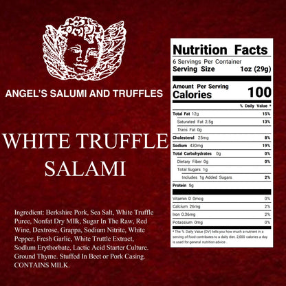 Angel's Salumi & Truffles - White Truffle Salami (6.5oz)