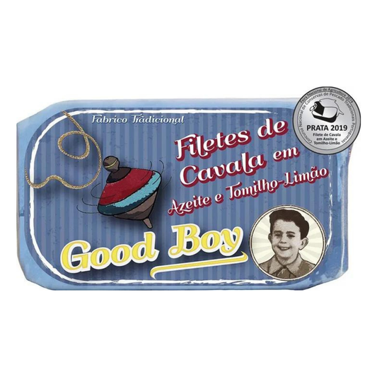 Portugalia Imports - Good Boy Mackerel Fillets in Olive Oil with Thyme and Lemon
