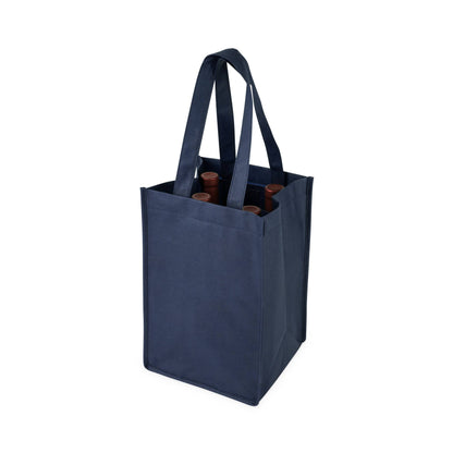 TRUE - Reusable 4-Bottle Non-Woven Fabric Wine Tote- ASST COLORS