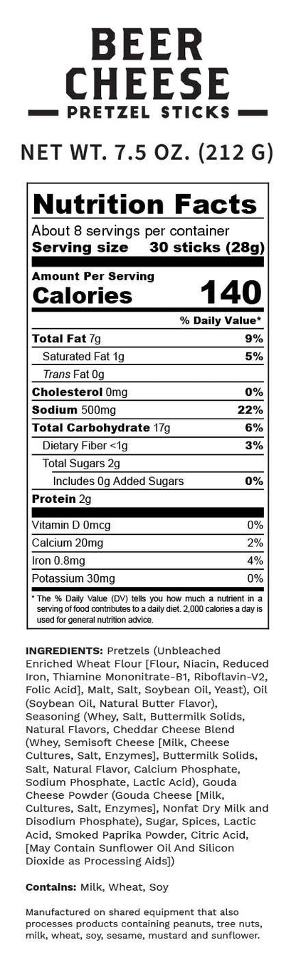 Pop Daddy Snacks - Pop Daddy – Beer Cheese Seasoned Pretzels 7.5oz