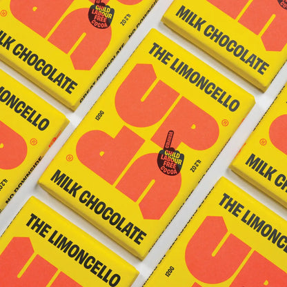 UP-UP Chocolate - UP-UP - Limoncello Milk Chocolate Bar - 120g