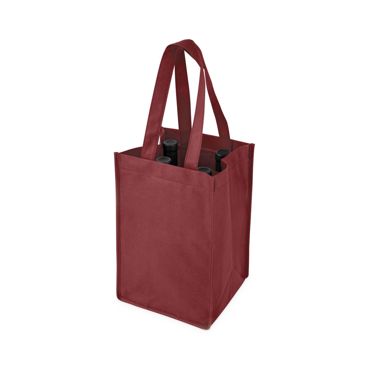 TRUE - Reusable 4-Bottle Non-Woven Fabric Wine Tote- ASST COLORS