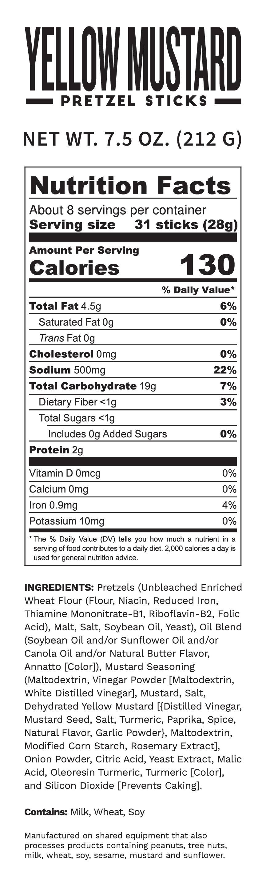 Pop Daddy Snacks - Pop Daddy – Yellow Mustard Seasoned Pretzels 7.5oz
